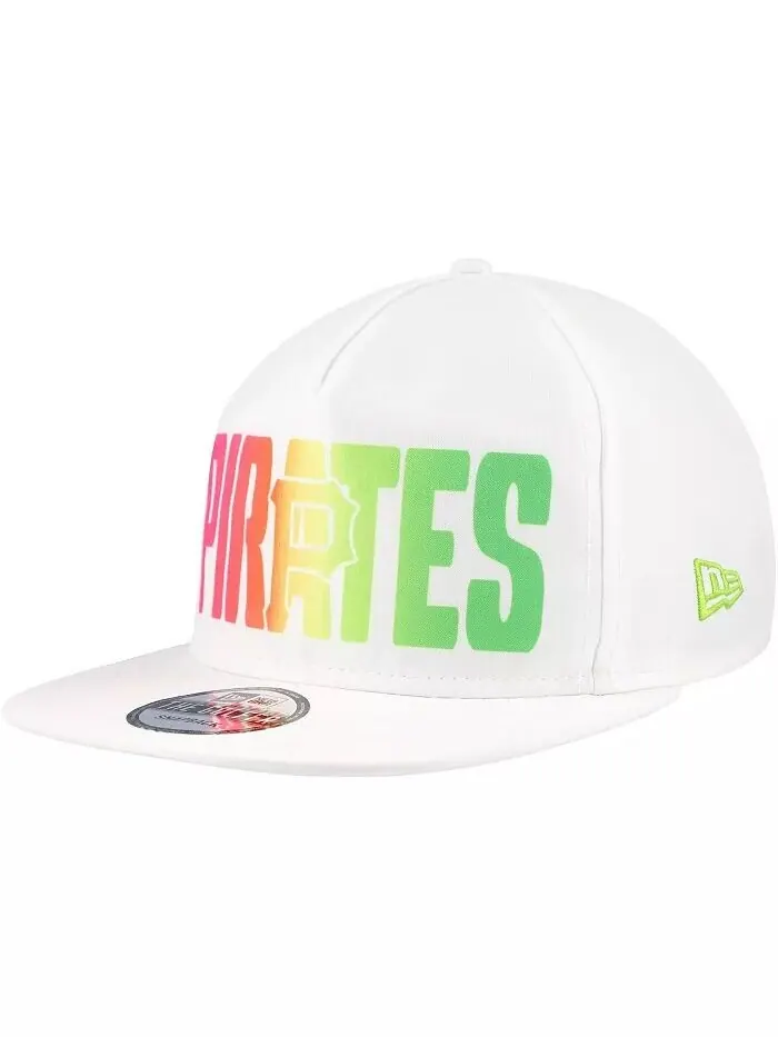 Мужская белая бейсболка-кепка Pittsburgh Pirates Spring Spectrum Golfer Snapback New Era