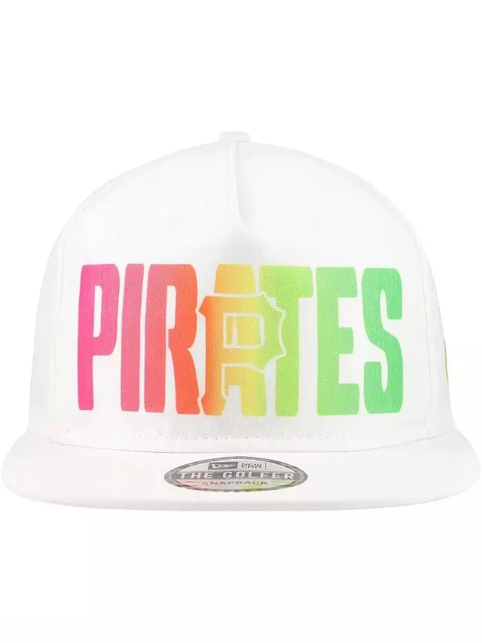 Мужская белая бейсболка-кепка Pittsburgh Pirates Spring Spectrum Golfer Snapback New Era — изображение 2 из 4