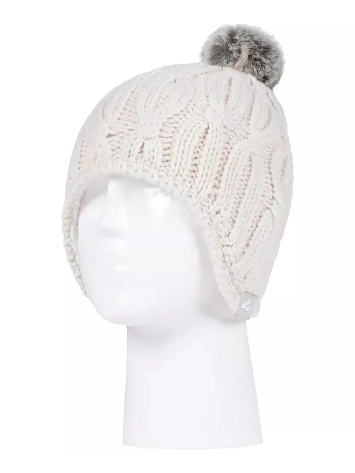 Женская шапка с помпоном Nikki Cosy Ears Heat Holders