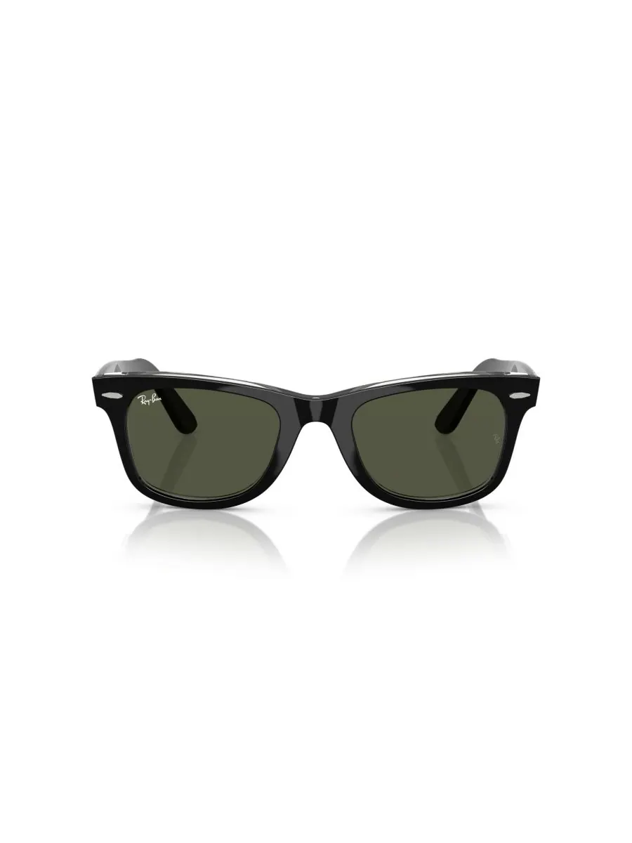 Солнцезащитные очки унисекс квадратной формы, Wayfarer RB2140F Ray-Ban — изображение 2 из 6, черный прозрачный