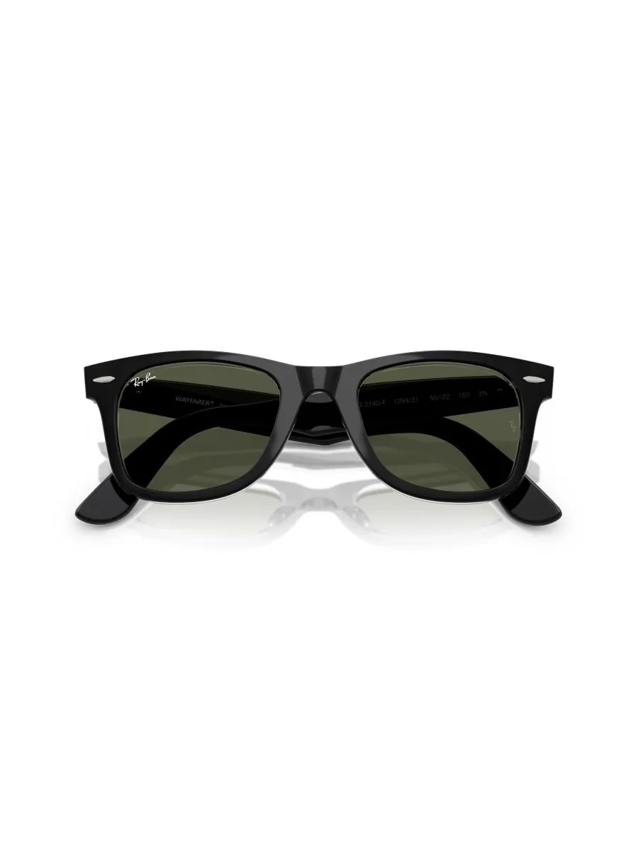 Солнцезащитные очки унисекс квадратной формы, Wayfarer RB2140F Ray-Ban — изображение 5 из 6, черный прозрачный