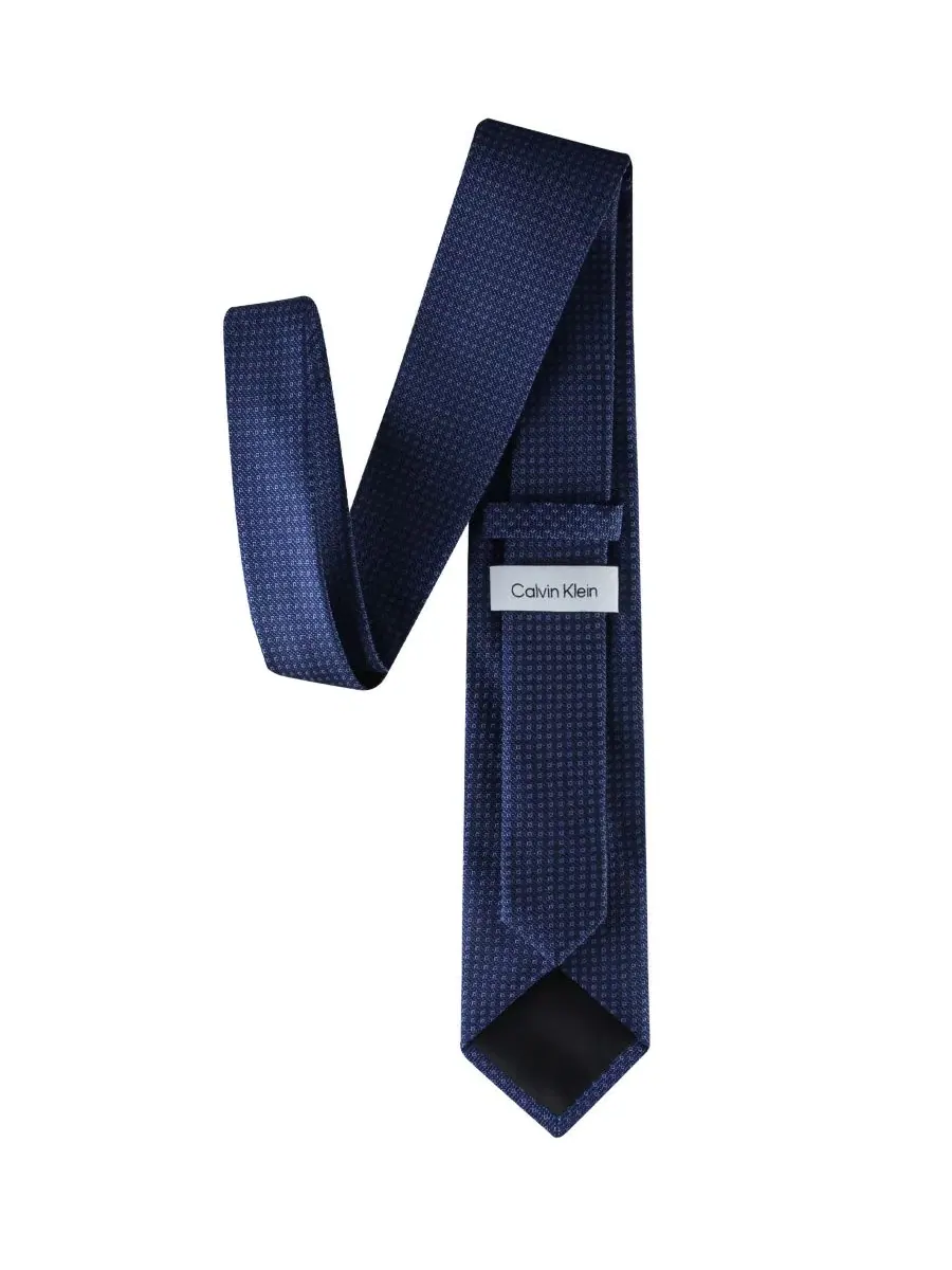 Мужской галстук Manon Micro Solid Calvin Klein — изображение 2 из 5, темно-синий