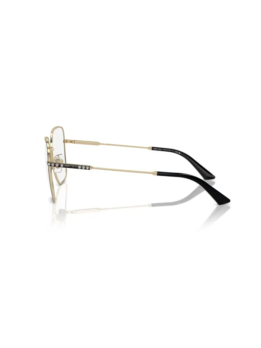 Очки оптические Jimmy Choo JC2001B, женские, квадратные, из стали — изображение 3 из 5, бледный золотистый