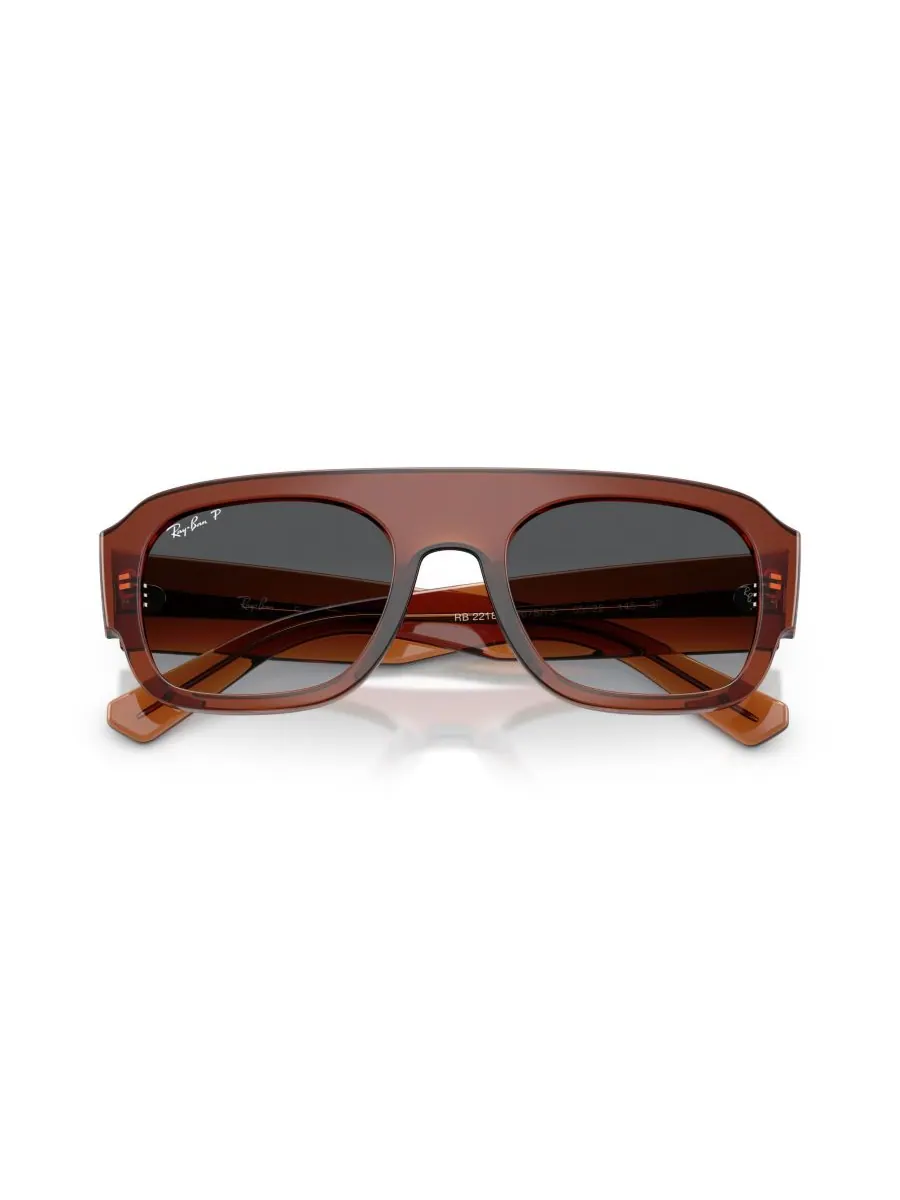 Солнцезащитные очки унисекс с поляризацией, RB2218 Ray-Ban — изображение 2 из 5, прозрачный коричневый