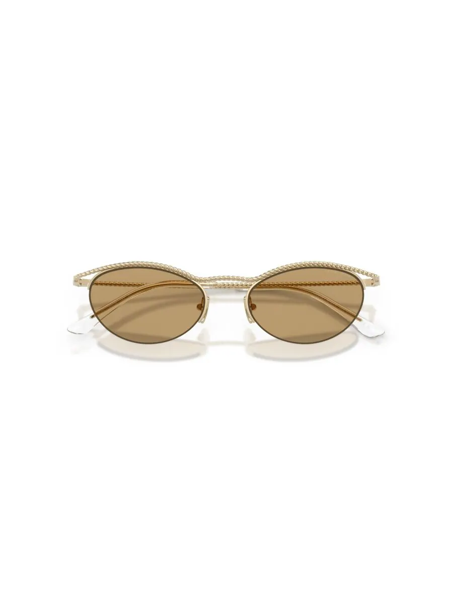 Женские солнцезащитные очки Бабочка, AR6175 Giorgio Armani — изображение 5 из 5, бледный золотистый