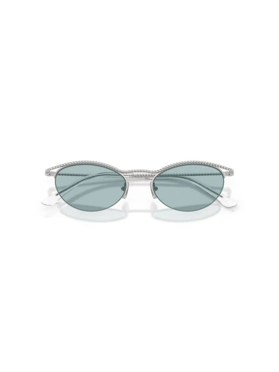 Женские солнцезащитные очки Бабочка, AR6175 Giorgio Armani — изображение 5 из 5, серебряный