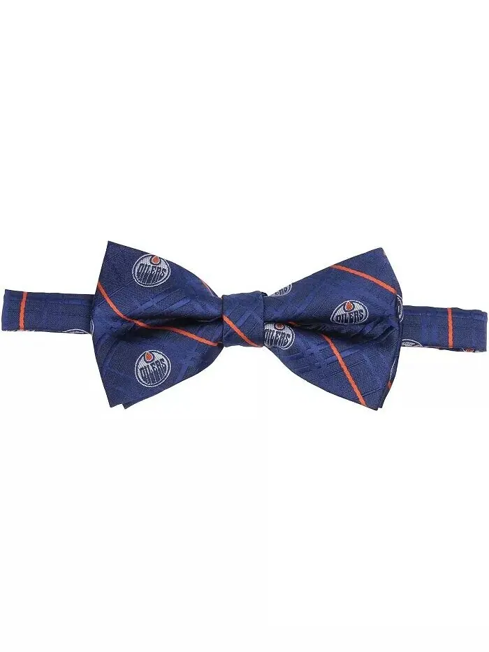 Мужской темно-синий оксфордский галстук-бабочка Edmonton Oilers Eagles Wings — синий