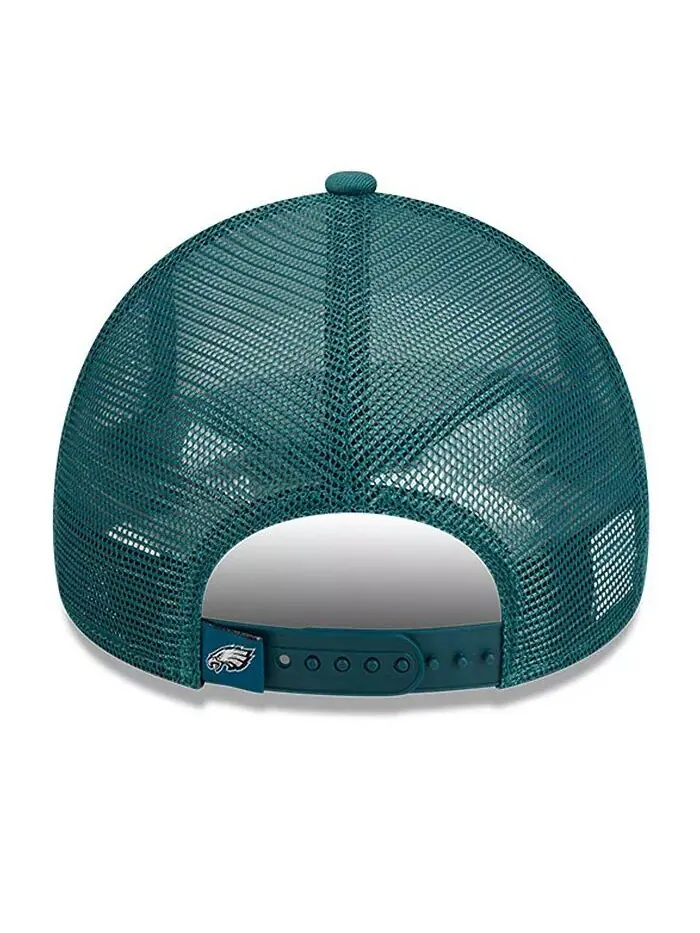 Мужская белая, темно-зеленая Philadelphia Eagles Stacked A-Frame Trucker 9FORTY Регулируемая кепка — изображение 2 из 4