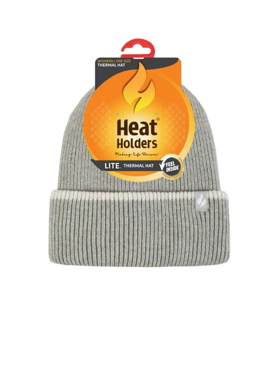 Шляпа Teton Roll Hat с люрексовыми полосками Heat Holders — изображение 2 из 2, светлый серый