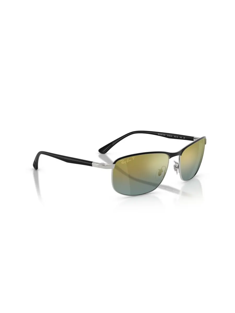 Солнцезащитные очки унисекс с поляризацией, RB3671CH Ray-Ban — изображение 2 из 6, черный серебристый