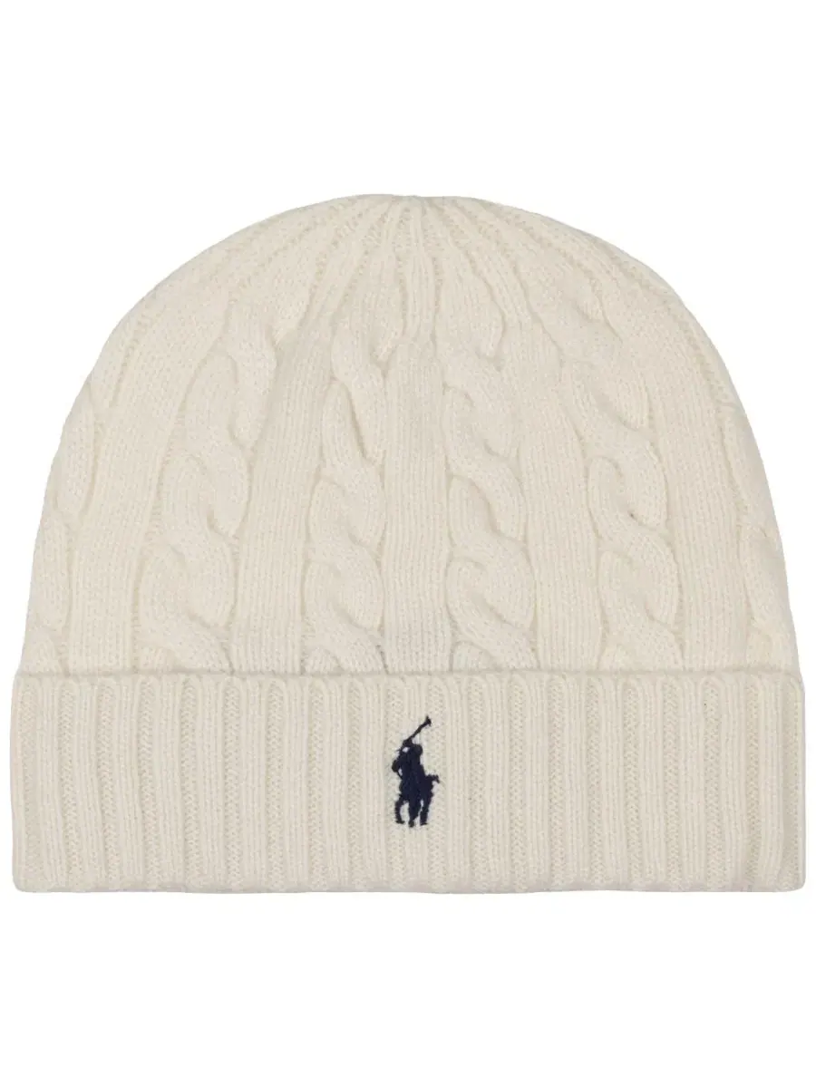 Шапка с косами из шерсти и кашемира, с вышивкой Polo Ralph Lauren