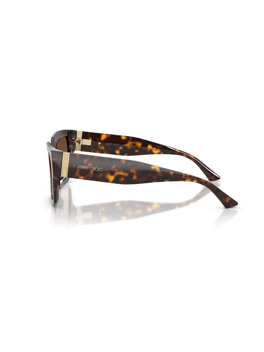 Женские прямоугольные солнцезащитные очки, JC5058JU Jimmy Choo — изображение 3 из 6, коричневый