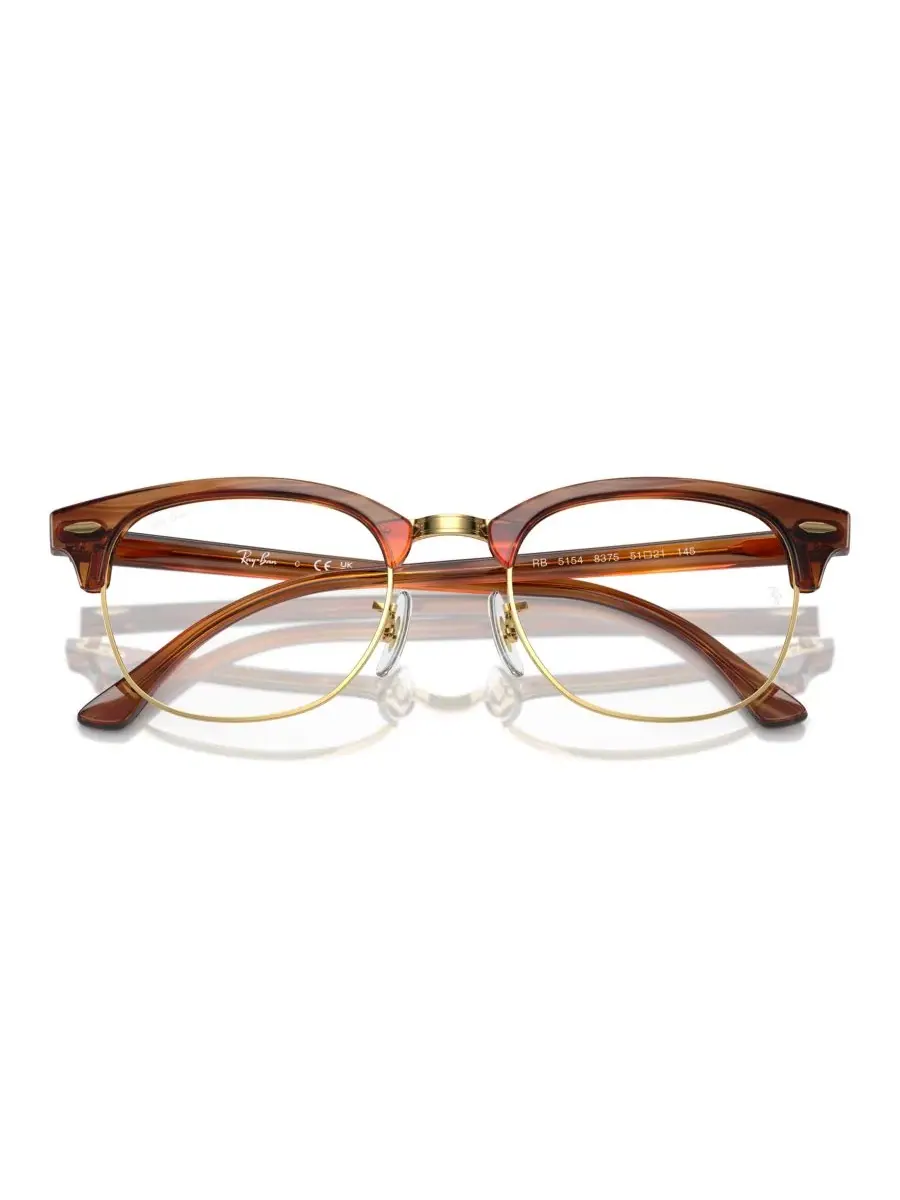 Очки квадратные Clubmaster Optics RB5154 Ray-Ban — изображение 5 из 9, коричневый