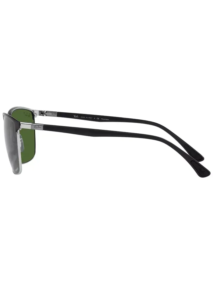 Унисекс поляризованные солнцезащитные очки, RB3686 57 Ray-Ban — изображение 2 из 6, серебристый