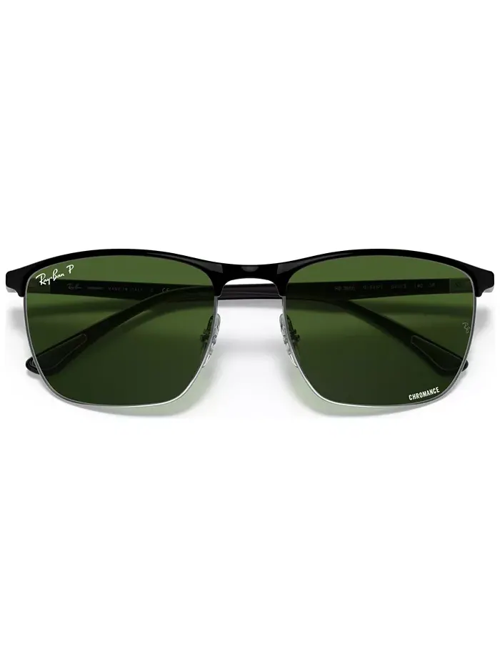 Унисекс поляризованные солнцезащитные очки, RB3686 57 Ray-Ban — изображение 3 из 6, серебристый