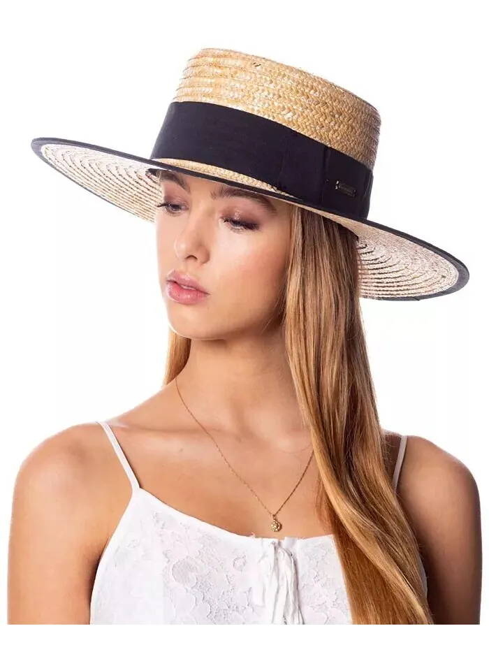 Женская соломенная шляпа Angela & William Braid из натуральной соломы Epoch Hats Company — изображение 2 из 4, прозрачный