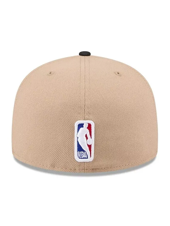 Мужская бежево-черная шапка Brooklyn Nets 2024 NBA Draft 59FIFTY Fitted New Era — изображение 3 из 4