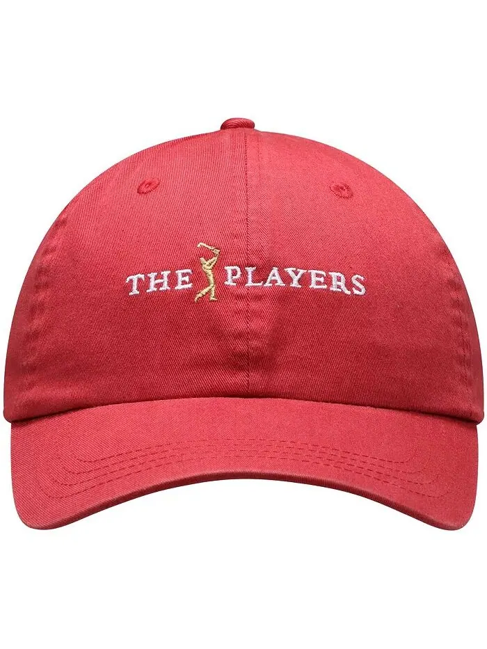 Мужская красная шапка THE PLAYERS Newport Washed Adjustable Ahead — изображение 3 из 3