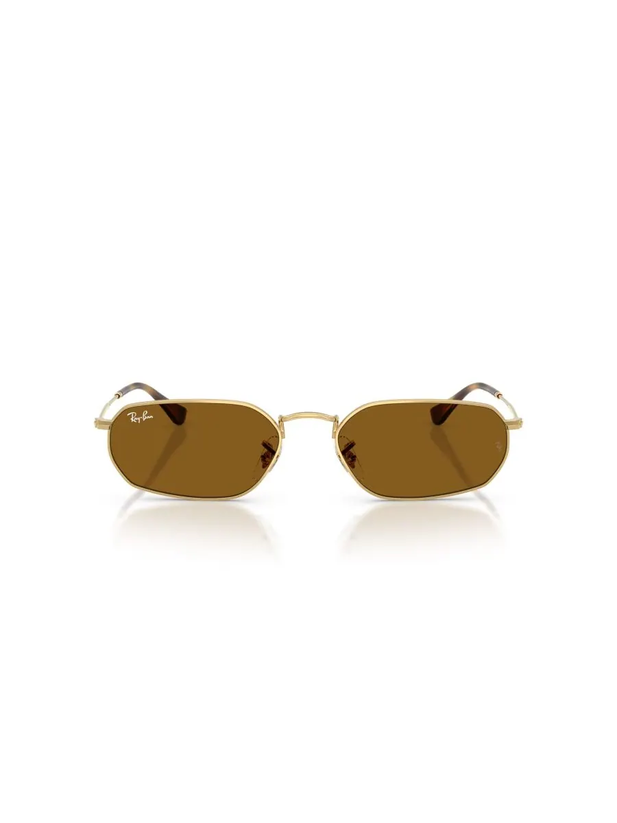 Солнцезащитные очки унисекс с геометрическим рисунком, RB3947 Ray-Ban — изображение 5 из 5, золотистый