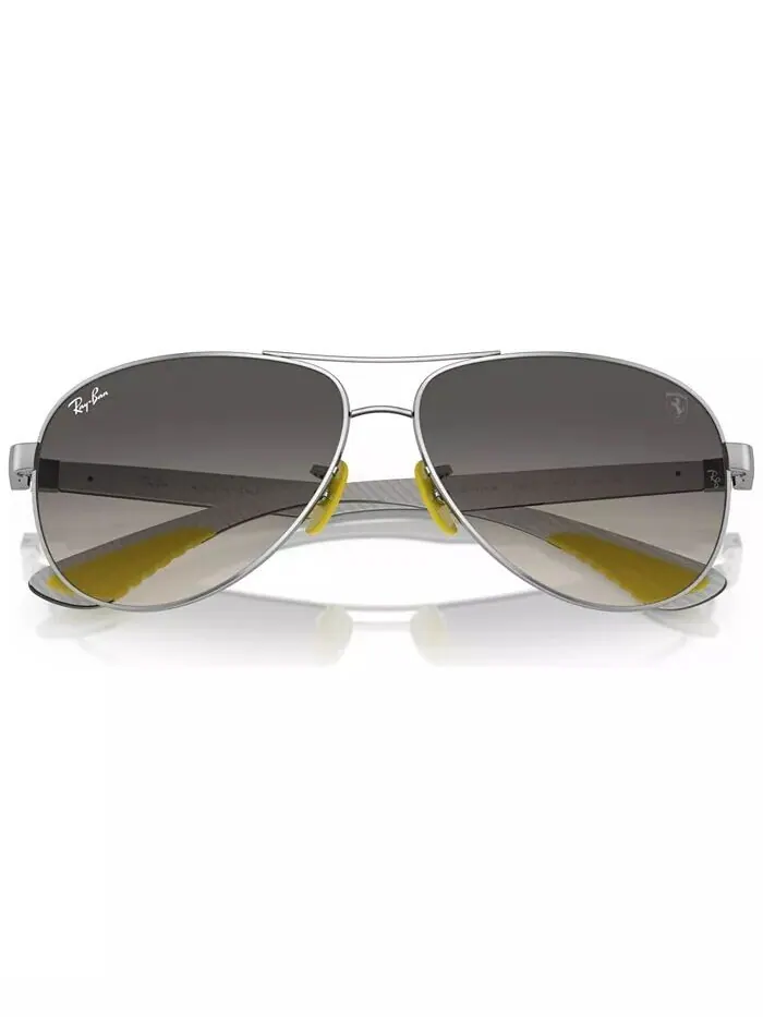 Мужские солнцезащитные очки Ray-Ban — изображение 6 из 7, серебристый
