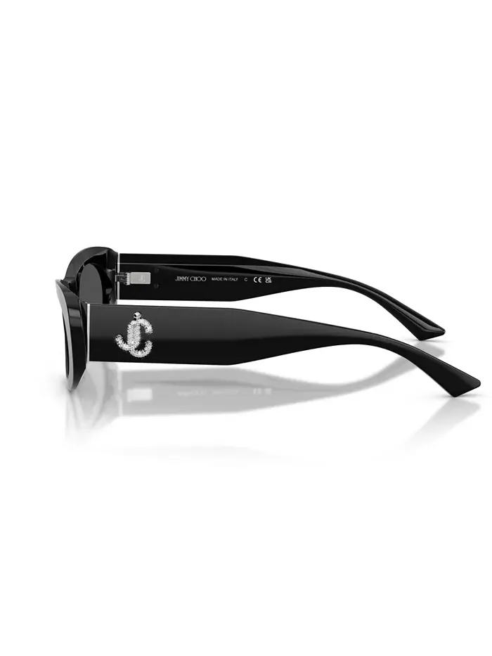 Женские солнцезащитные очки большого размера, JC5038BU Jimmy Choo — изображение 4 из 5, черный
