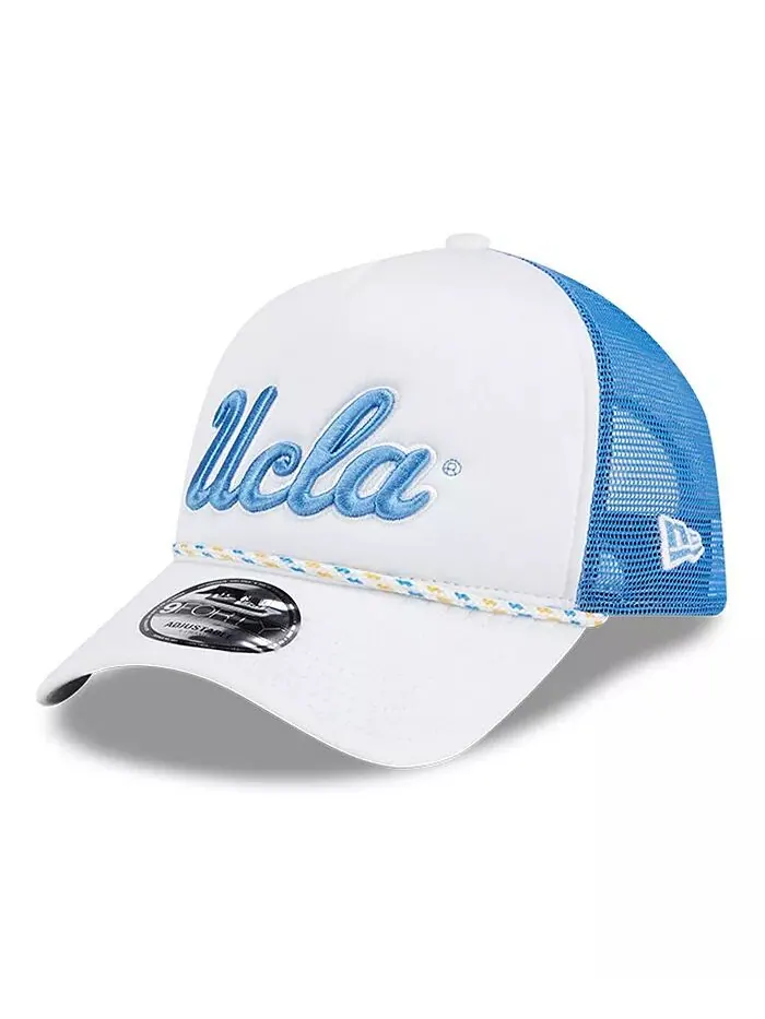 Мужская белая/синяя спортивная кепка Trucker UCLA Bruins Court Foam A-Frame 9FORTY Adjustable New