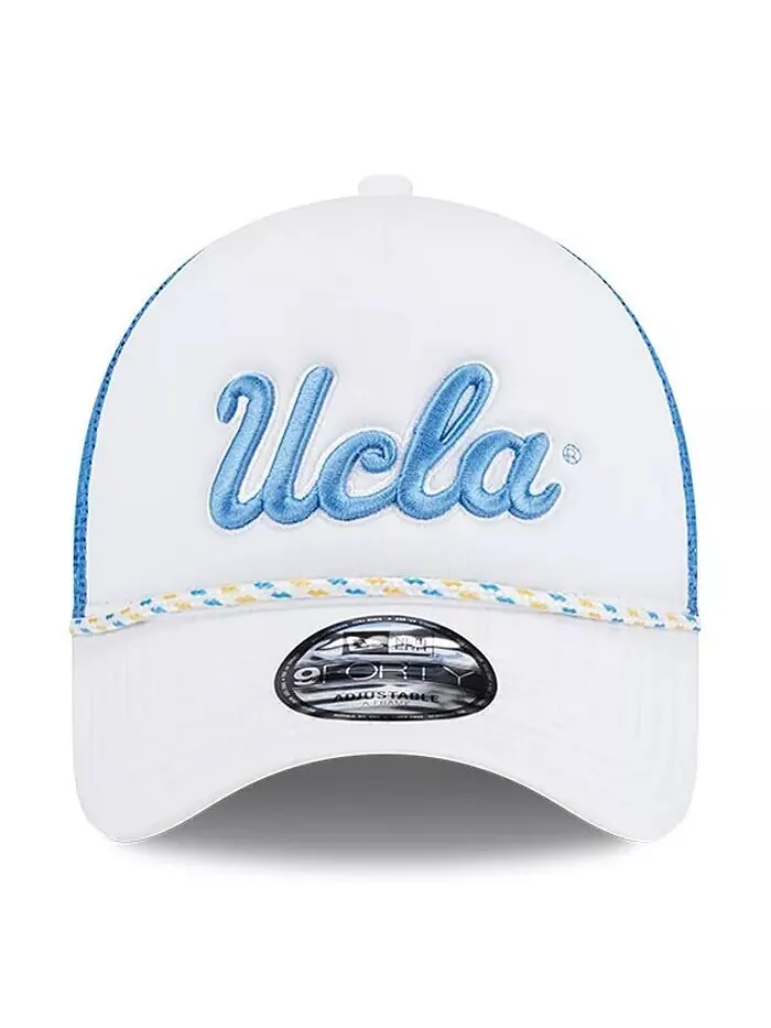 Мужская белая/синяя регулируемая кепка дальнобойщика UCLA Bruins Court Sport Foam A-Frame 9FORTY — изображение 4 из 4