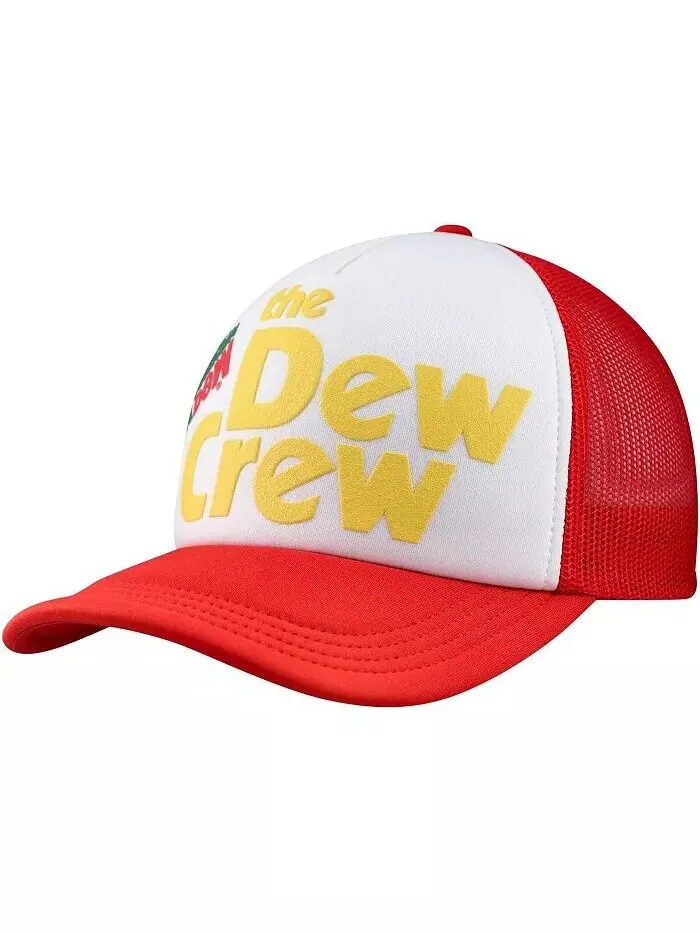 Мужская регулируемая шляпа из пеноматериала Mountain Dew Dew Crew, белая, красная Lids — красный
