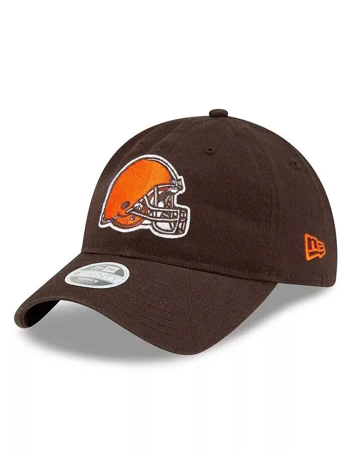 Женская коричневая регулируемая шляпа Cleveland Browns Core Classic 9TWENTY New Era — изображение 1 из 4, коричневый