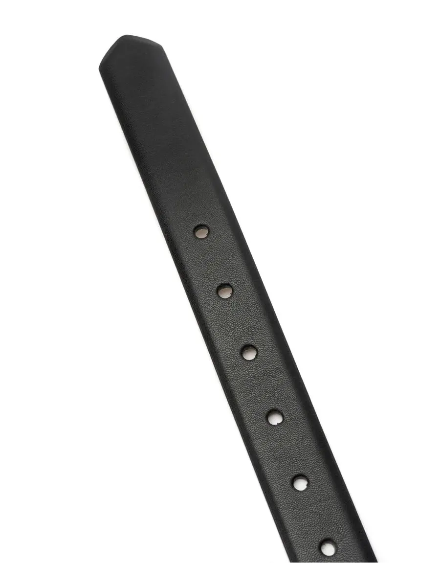 Кожаный ремень с принтом, модель Skinny Studded Pant Belt Vince Camuto — изображение 4 из 4, черный/серебристый