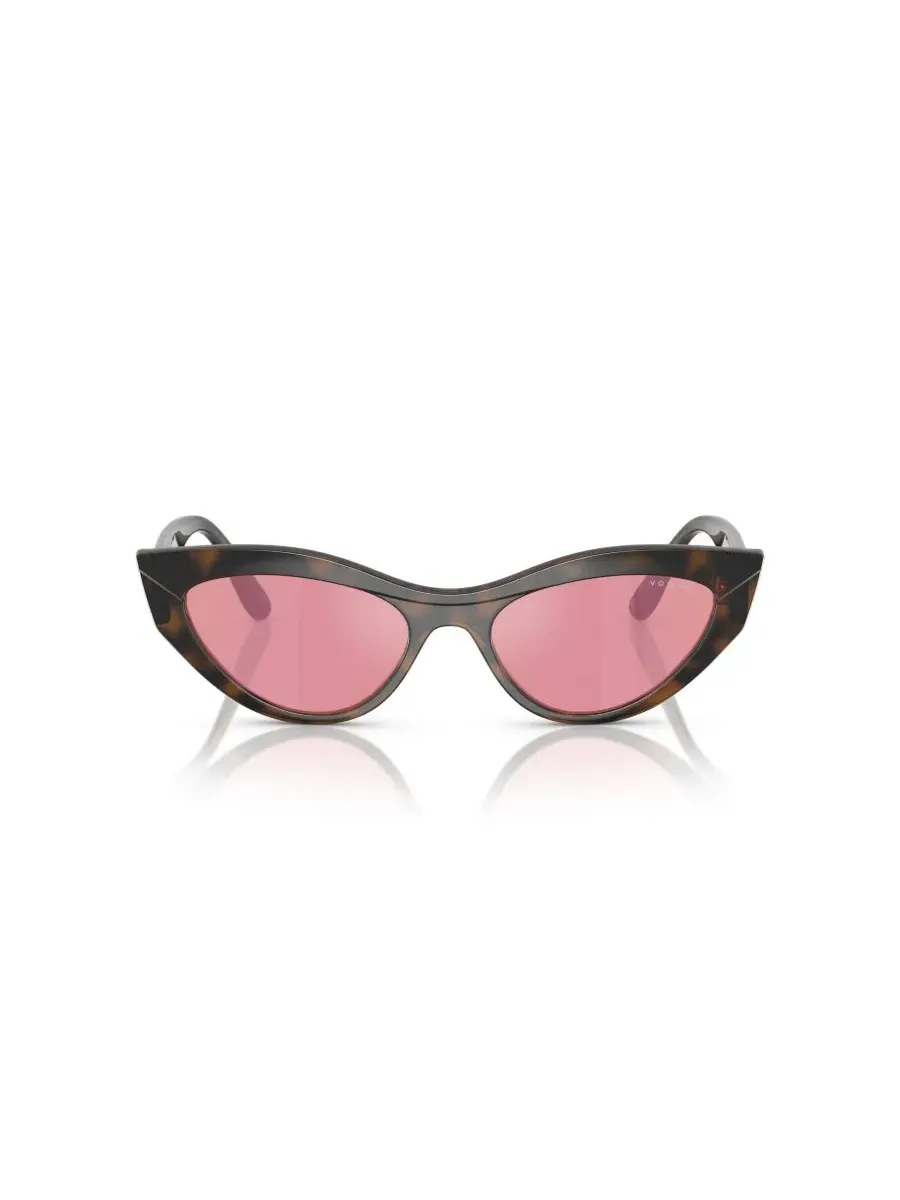 Женские солнцезащитные очки «кошачий глаз», VO5637SU Vogue Eyewear, top havana — изображение 2 из 7, коричневый