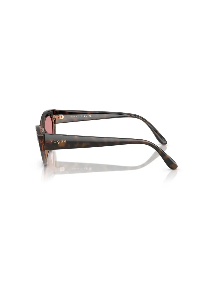 Женские солнцезащитные очки «кошачий глаз», VO5637SU Vogue Eyewear, top havana — изображение 4 из 7, коричневый
