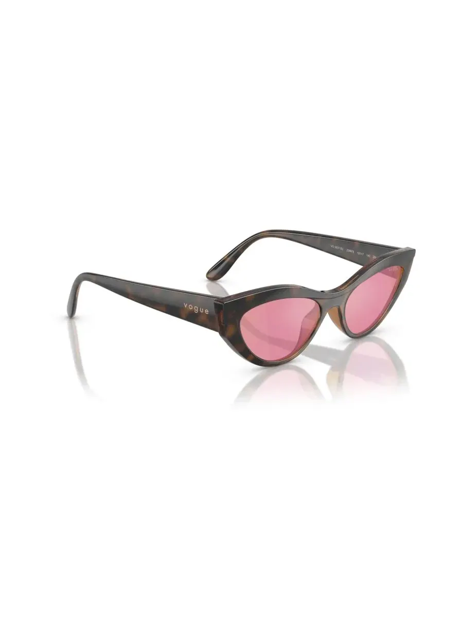 Женские солнцезащитные очки «кошачий глаз», VO5637SU Vogue Eyewear, top havana — изображение 6 из 7, коричневый