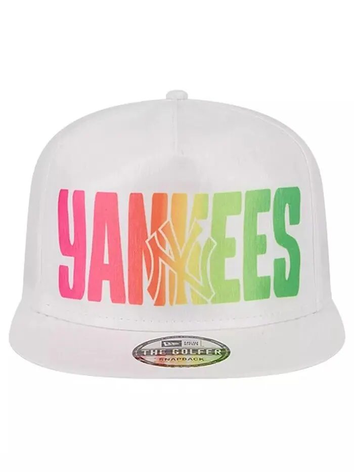 Мужская белая бейсболка-кепка New York Yankees Spring Spectrum Golfer Snapback New Era — изображение 4 из 4