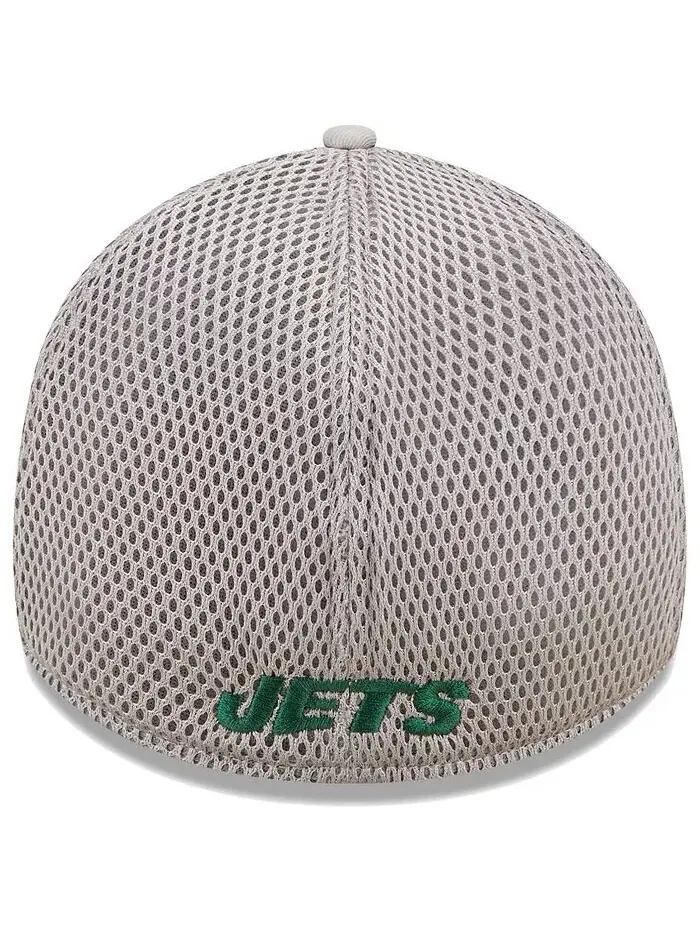 Мужская серая кепка New York Jets Team Neo 39Thirty Flex New Era — изображение 2 из 4, серый