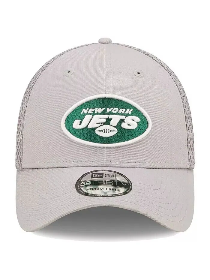 Мужская серая кепка New York Jets Team Neo 39Thirty Flex New Era — изображение 4 из 4, серый