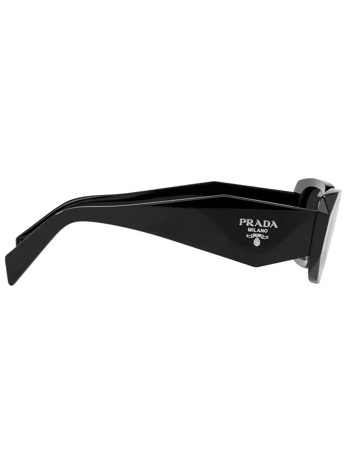 Солнцезащитные очки женские прямоугольные Symbole, модель PR 17WS PRADA — изображение 4 из 7, черный/темный серый