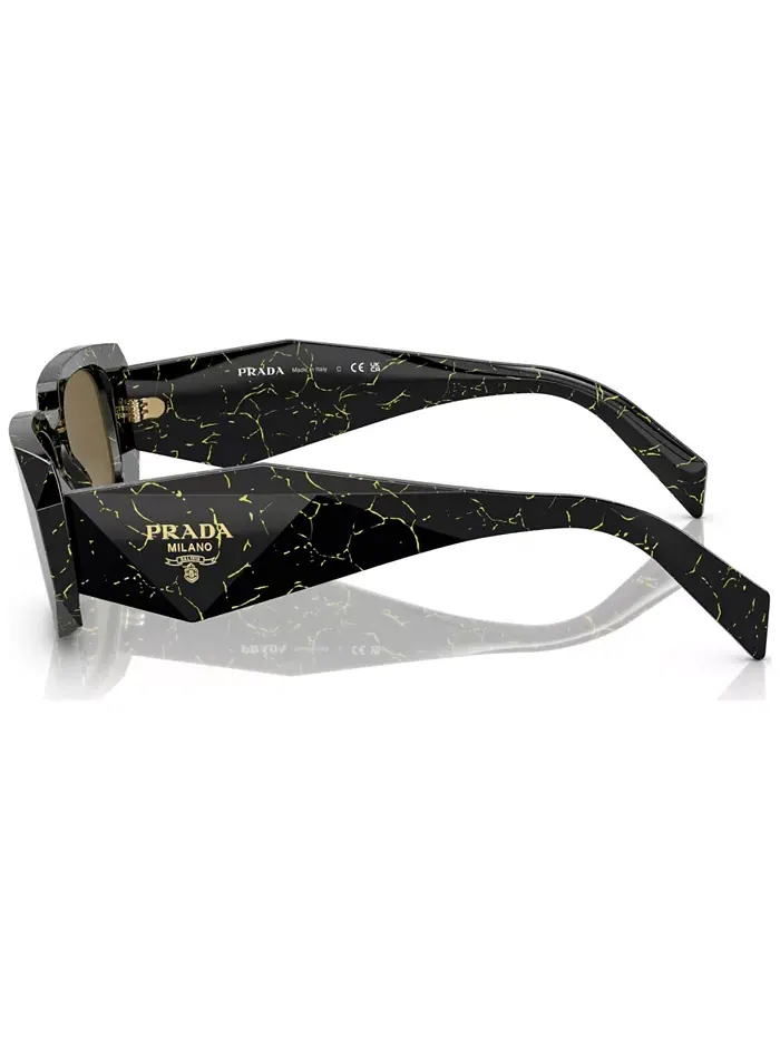 Солнцезащитные очки женские прямоугольные Symbole, модель PR 17WS PRADA — изображение 3 из 6, желтый