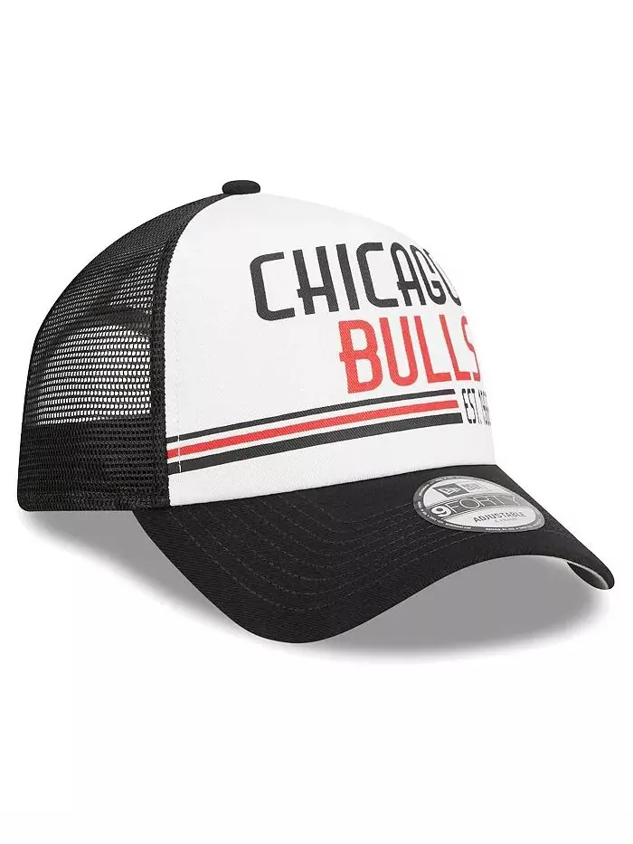 Мужская белая бейсболка Chicago Bulls Lift Pass Foam Front Trucker 9FORTY Adjustable New Era — изображение 3 из 4