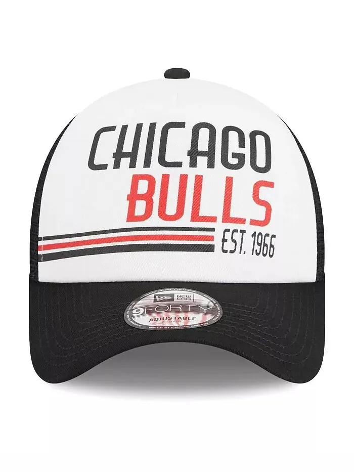 Мужская белая бейсболка Chicago Bulls Lift Pass Foam Front Trucker 9FORTY Adjustable New Era — изображение 4 из 4