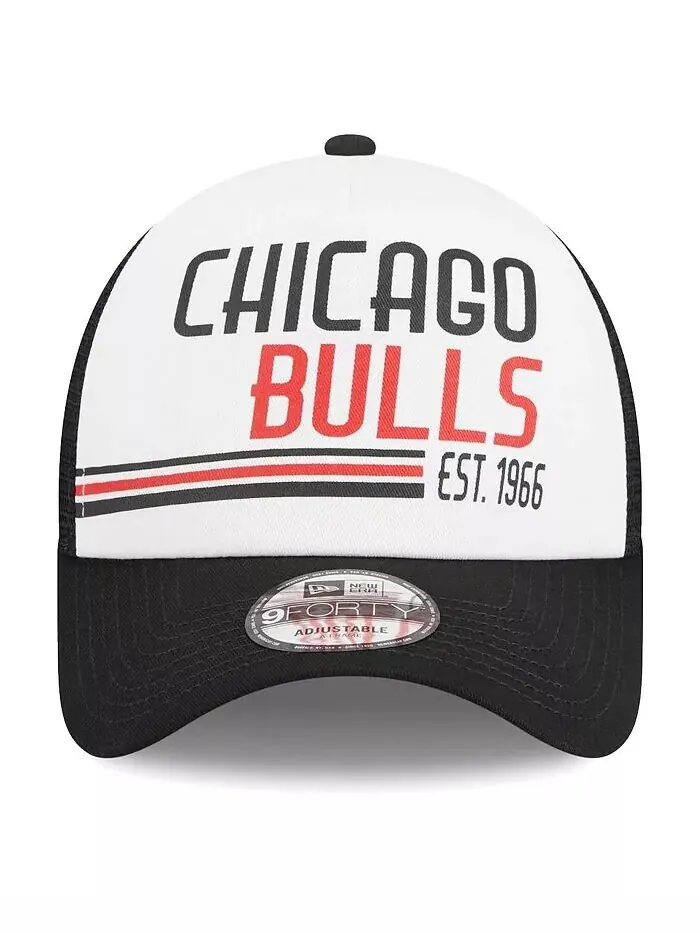 Мужская белая регулируемая кепка Chicago Bulls Lift Pass Foam Front Trucker 9FORTY New Era — изображение 4 из 4, белый