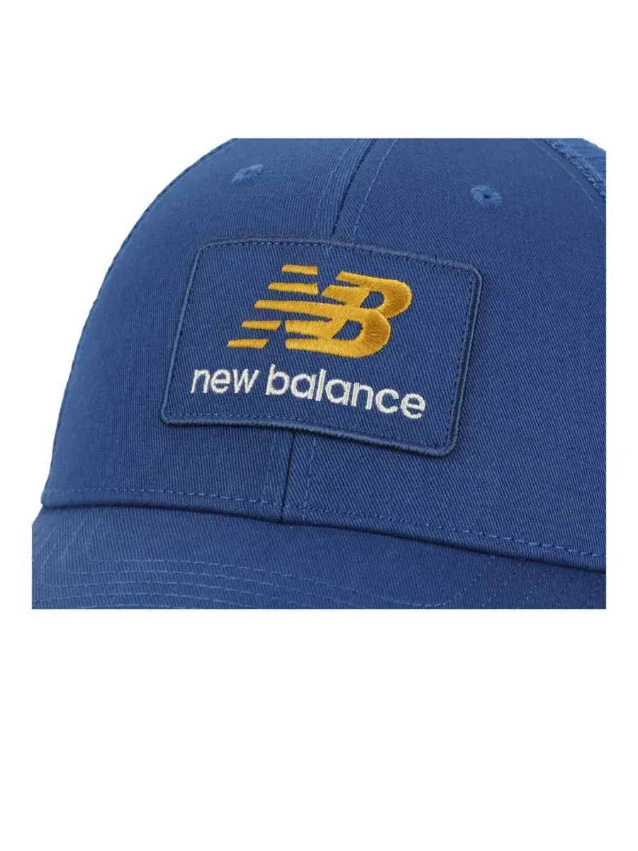 Мужская классическая шестипанельная кепка с логотипом Flying Logo для взрослых New Balance — изображение 3 из 3, синий