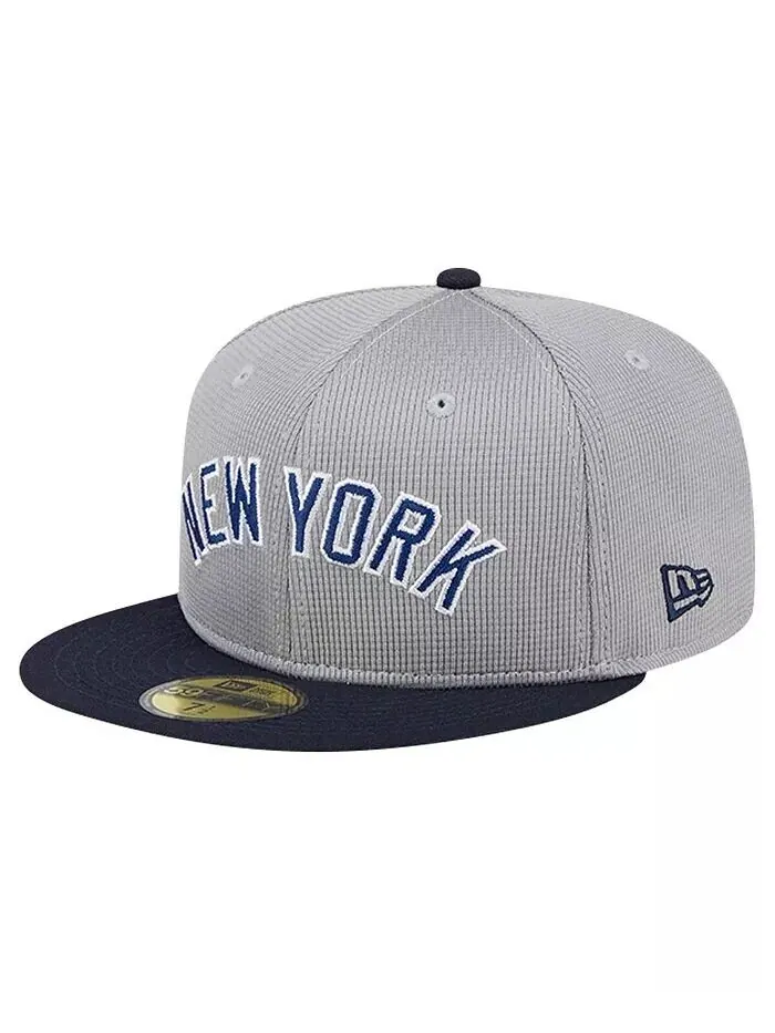 Мужская серая бейсболка New York Yankees Pivot Mesh 59FIFTY Fitted New Era — изображение 3 из 4