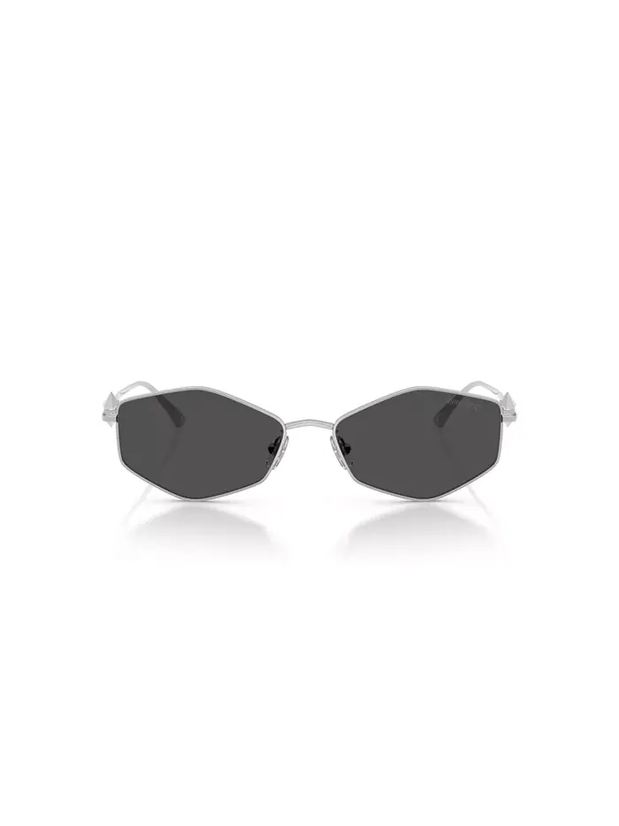 Женские солнцезащитные очки большого размера, JC4017 Jimmy Choo — изображение 5 из 6, серебряный