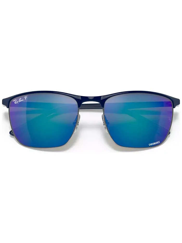 Унисекс поляризованные солнцезащитные очки, RB3686 57 Ray-Ban — изображение 4 из 8, синий