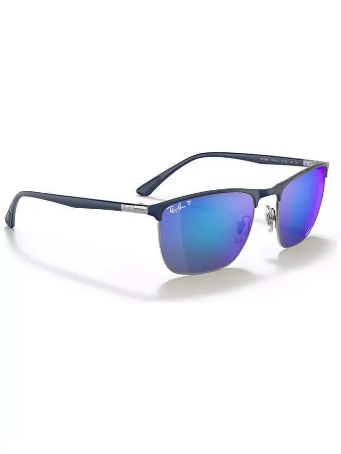 Унисекс поляризованные солнцезащитные очки, RB3686 57 Ray-Ban — изображение 5 из 8, синий
