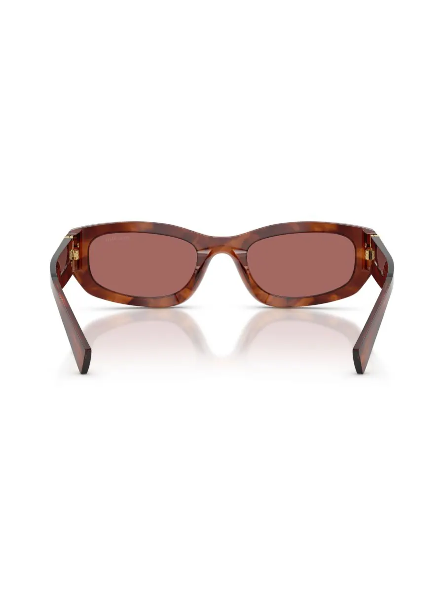 Женские солнцезащитные очки с геометрическим рисунком, MU B04S MIU MIU, Striped Tobacco — изображение 5 из 5