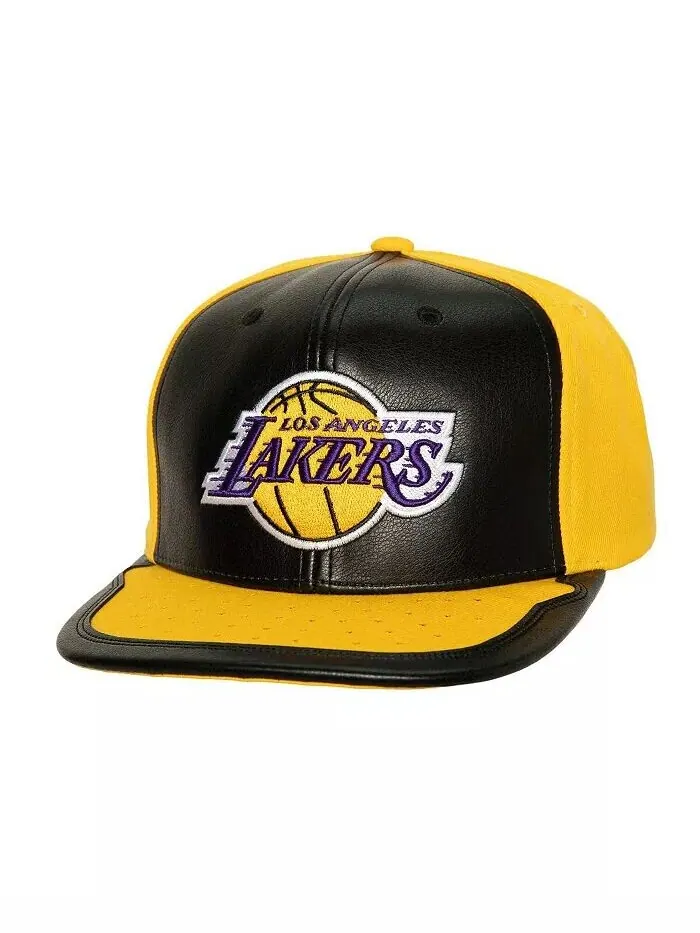 Мужская черная, золотая кепка Snapback Los Angeles Lakers Day One Mitchell & Ness — изображение 1 из 3, черный золотистый