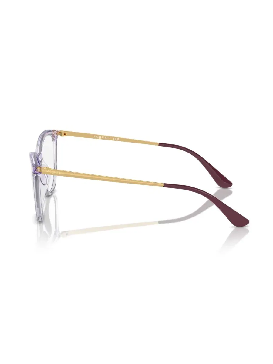 Очки женские с оправой кошачий глаз, модель VO5276 Vogue Eyewear — изображение 3 из 5, прозрачный фиолетовый