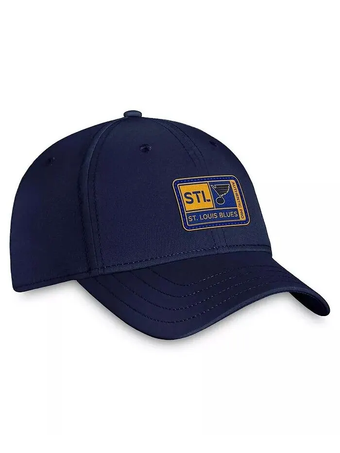 Мужская темно-синяя гибкая кепка St. Louis Blues Authentic Pro Training Camp Fanatics — изображение 2 из 3, темно-синий